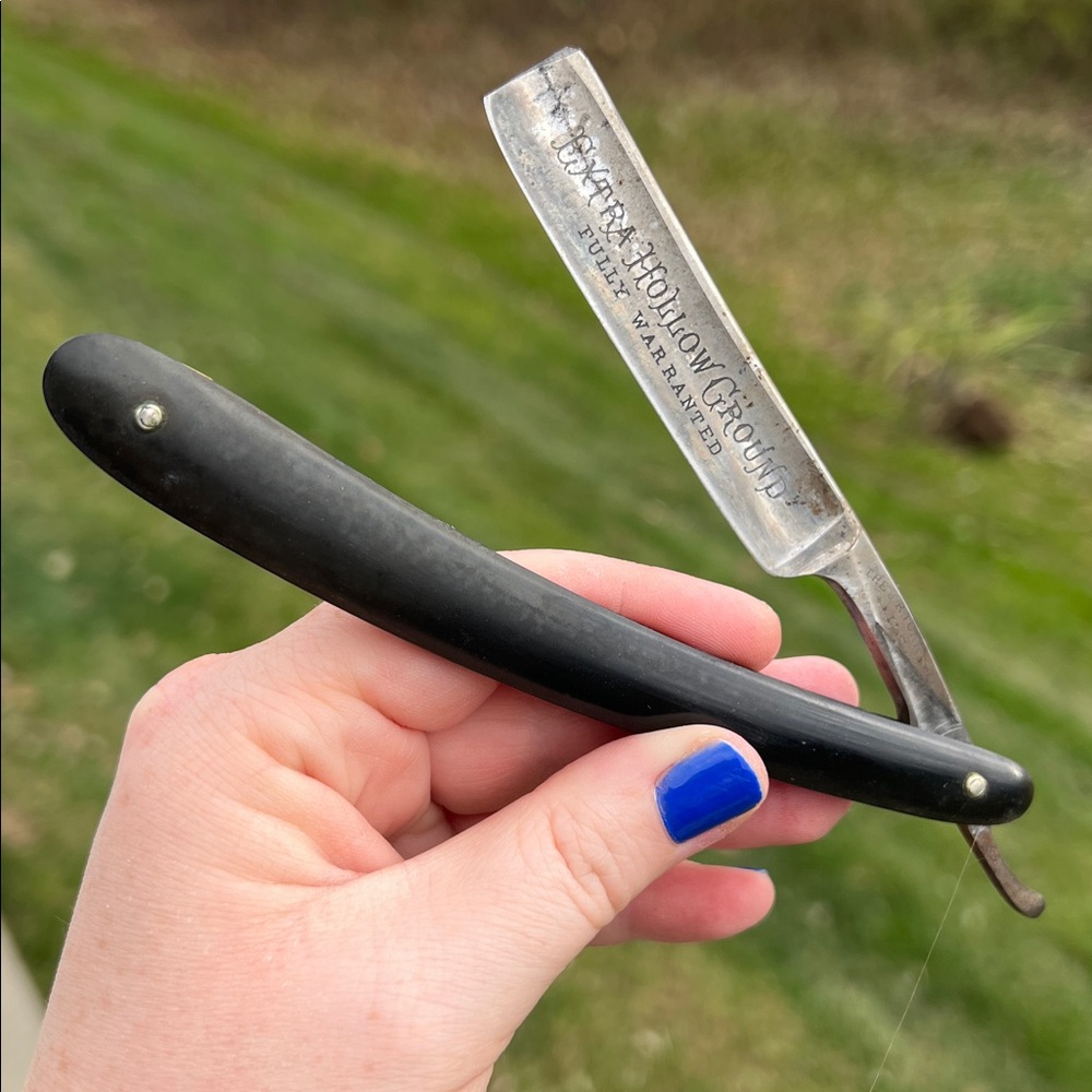 Vintage Antique JR Torrey Co Worcester MA USA Extra Hollow Ground Straight Razor